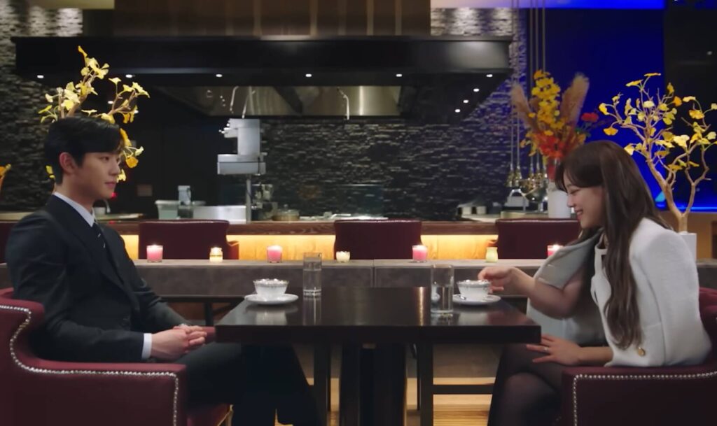 Shin Ha-ri and Kang Tae-moo on a blind date - Business Proposal Kdrama