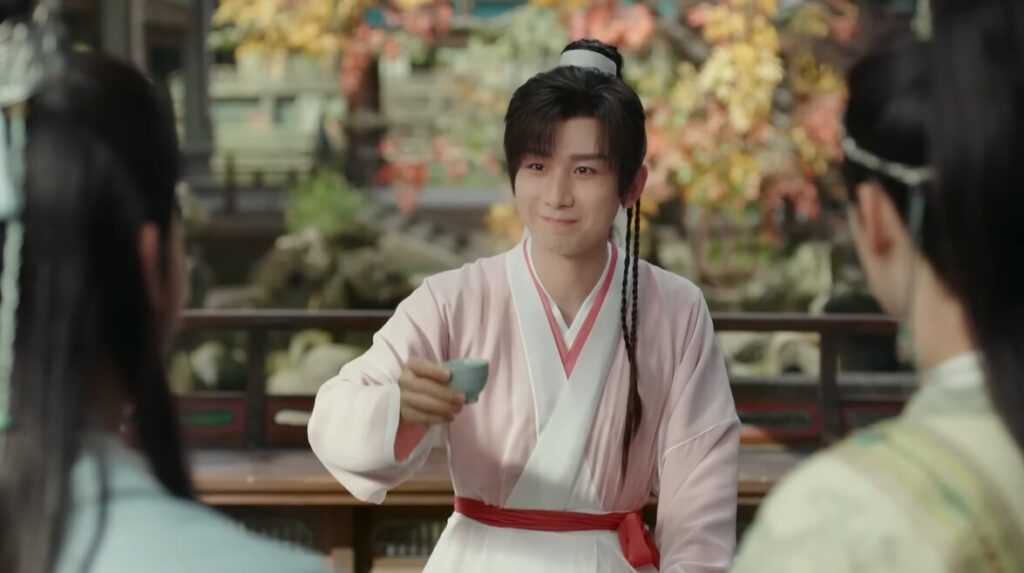 Xiao Quishui drinking and offering a toast - The Journey of Legend