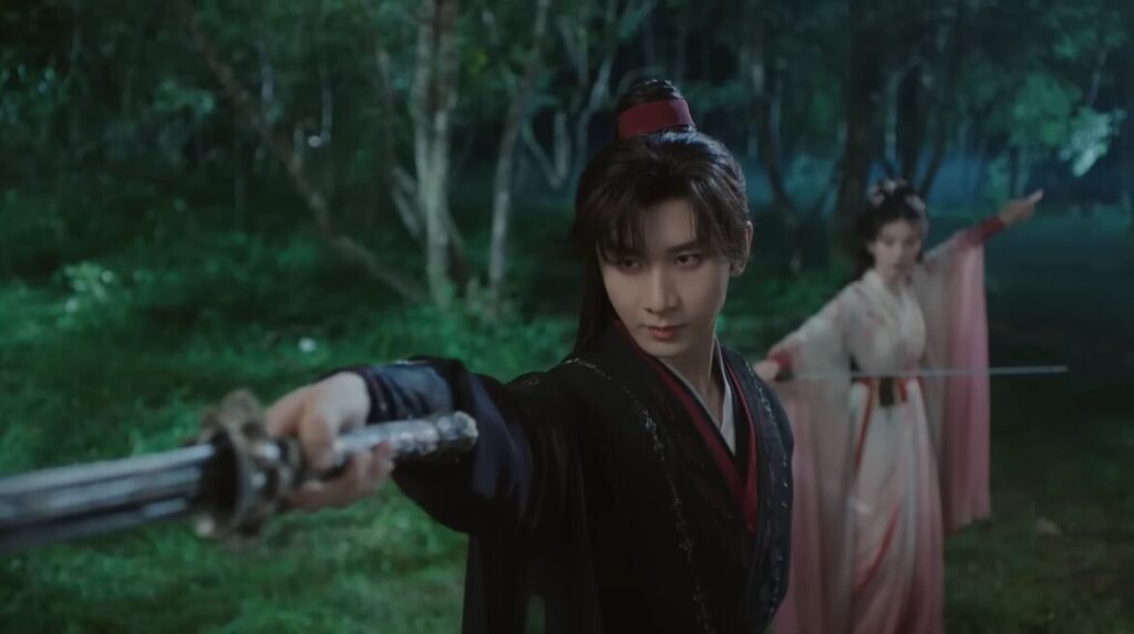 Xiao Quishui holding a sword - The Journey of Legend